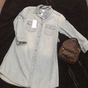 Light blue jean dress
